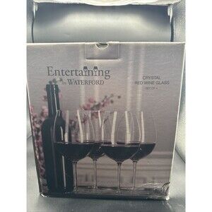 Set of 4 Waterford Crystal Red Wine Glasses in Original Box Never Used!